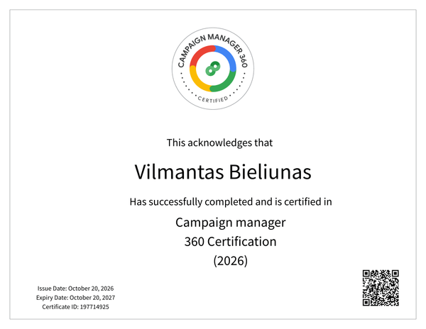 Campaign manager 360 Certification (2026)